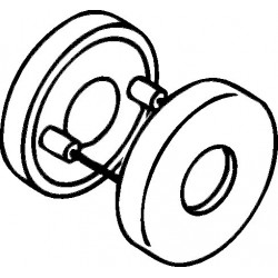 Paire rosace 305.23PBR 99 plastique 99 -10,5mm rd.rd.HEWI