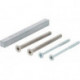 Kit fixation porte GG-WC 45-50mm M5x60+4.0x55 carré.o.+8x85mm HOPPE