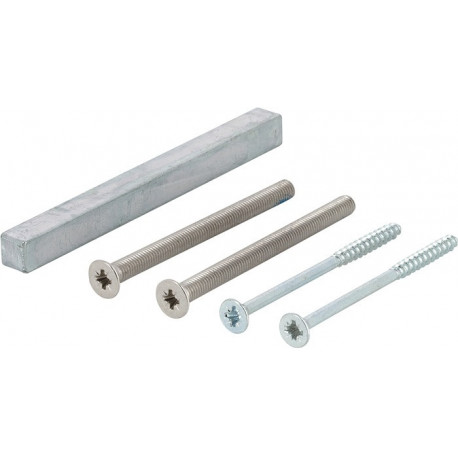 Kit fixation porte GG-WC 60-65mm M5x75+4.0x70 carré.o.+8x100mm HOPPE