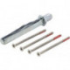 Kit de fixation porte Sertos® FS-K/G 65-70mm M4x75 carré.9x90mm HOPPE