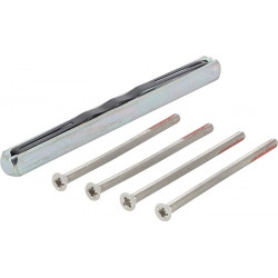 Kit de fixation porte Sertos® FS-G/G 65-70mm M4x75 carré.9x125mm HOPPE
