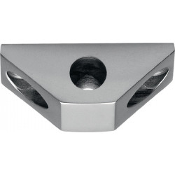 Guide tige pour embase Vario pour tige ronde 10 mm anodisé argent DEN