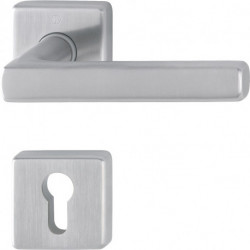 Poignée porte Dallas E1643Z/52KV/52KVS VA F69 eck.PZ DIN G/D D/D HOPPE