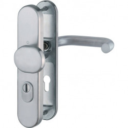 Poignée porte Paris FS-E138F/3331/3310 Inox F69 D/D TS 42-47mm PZ rd DIN G/D HOPPE
