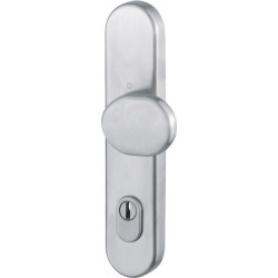 Poigné bouton longue E86G/3332ZA Inox F69 pour Protection combinée PZ 8mm HOPPE