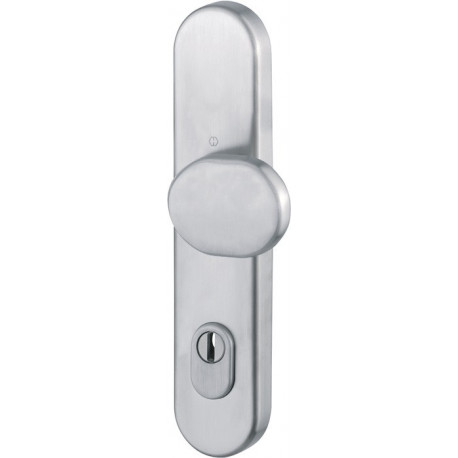 Poigné bouton longue E86G/3332ZA Inox F69 pour Protection combinée PZ 8mm HOPPE