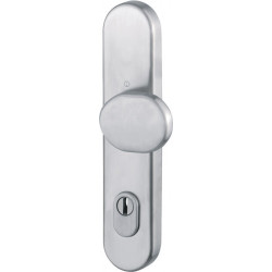Poigné bouton longue E86G/3332ZA Inox F69 pour Protection combinée PZ 10mm HOPPE