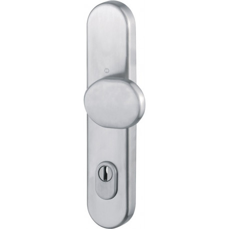 Poigné bouton longue E86G/3332ZA Inox F69 pour Protection combinée PZ 10mm HOPPE