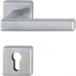 Poignée porte Dallas FS-E1643/52/52S Inox F69 D/D TS 40-65mm PZ quad.DIN Gauche/Droite HOPPE