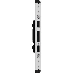 Plaque verrouillage serrure 833 Verrou automatique U-St.29x4,5x75mm DIN gauche./DIN droite. argenté