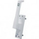 Poignée de porte 970 DIN gauche métal clair anodisé blanc 50 mm tige ronde 10 mm FUHR