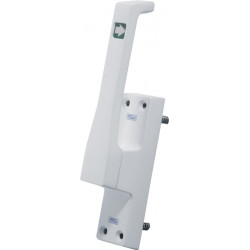 Poignée de porte 970 DIN gauche métal clair anodisé blanc 50 mm tige ronde 10 mm FUHR