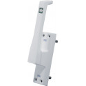 Poignée de porte 970 DIN gauche métal clair anodisé blanc 50 mm tige ronde 10 mm FUHR