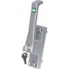 Poignée de porte 970Z DIN droite anodisé blanc 50 mm tige ronde 10 mm FUHR