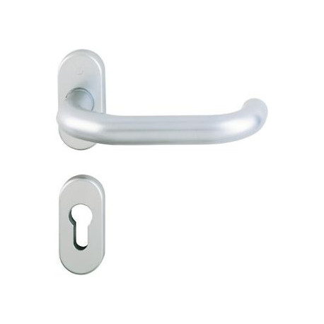 Poignée porte Paris FS-138GF/55/55S Alu.F1-2 D/D TS 55-75mm PZ ov.DIN Gauche/Droite HOPPE