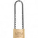 Cadenas à cylindre, largeur du corps de serrure 50 mm, en laiton à clé différente