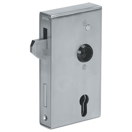 Boîtier de serrure pour portail coulissant 140SNIG V2A DIN G/D Mesure A30xB94xC172mm Dorm 60mm AMF