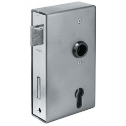 Panikgittertorschloss 140PGN Fkt.D carré.24/60/72/9mm DIN droite Inox AMF