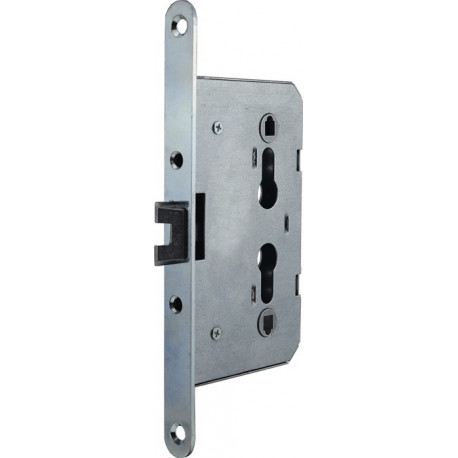 Serrure à mortaise spéciale pour portes métalliques PZW 20/65/72/8 mm DIN gauche / droite galvanisé arrondi BEVER