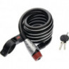 Antivol deux roues 1650180 Reflex longueur 180 cm corde-D. Acier noir 15 mm