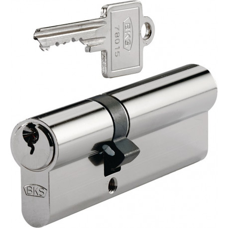 Cylindre serrure double PZ 8812 75/75mm Fonction d'urgence et de danger des deux côtés Nbre 3 touches différentes.BKS
