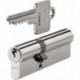 Cylindre serrure double PZ 8812 40/65mm Fonction d'urgence et de danger des deux côtés Nbre 3 touches différentes.BKS