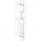 Plaque de frappe plate 021 inox ma Rect.B.25xL.250mm DIN Gauche/droit ASSA ABLOY