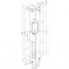 Gâche serrure .IW 324 R-10 EST VA rd.DIN Gauche ASSA ABLOY