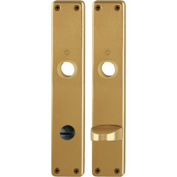 Paire plaque poignée porte 202SP F4/bronze F4 SK/OL 78mm HOPPE