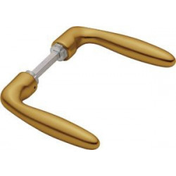 Paire de poignées de porte Verona 1510 Alu.F4 sans rosace VK 8mm HOPPE