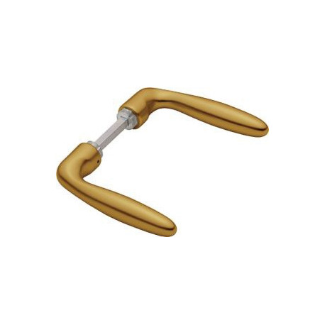Paire de poignées de porte Verona 1510 Alu.F4 sans rosace VK 8mm HOPPE