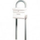 Support Boite aux lettres Rondo 145 blanc Alu.
