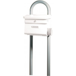 Support Boite aux lettres Rondo 145 blanc Alu.