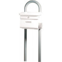 Support Boite aux lettres Rondo 145 blanc Alu.