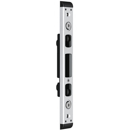 Plaque verrouillage serrure DUO-boulon U-St.25mm droite argenté FUHR