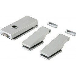 Ferrure de porte en verre STUDIO Classic LM argent elox.UV Poussoir DIN Gauche/droite DORMAKABA