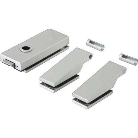 Ferrure de porte en verre STUDIO Classic LM argent elox.UV Poussoir DIN Gauche/droite DORMAKABA