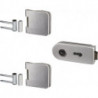 Ferrure de porte en verre STUDIO Rondo/OFFICE Junior LM argent elox.UV poignée guide