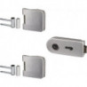 Ferrure de porte en verre STUDIO Rondo/OFFICE Junior LM argent elox.PZ poignée guide