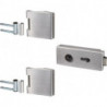 Ferrure de porte en verre STUDIO Classic/OFFICE Classic LM argent elox.UV Poussoir .vorn