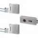 Ferrure de porte en verre STUDIO Classic/OFFICE Classic LM sombre UV Poussoir .vorn