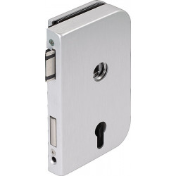 Serrure de porte en verre OFFICE Junior LM argent elox.PZ DIN droite DORMAKABA