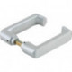 Paire de poignées de porte en verre RONDO LM argent elox carré 8mm DORMAKABA