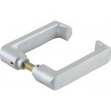 Paire de poignées de porte en verre RONDO LM argent elox carré 8mm DORMAKABA