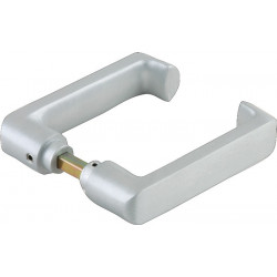 Paire de poignées de porte en verre RONDO LM Dark Niro carré 8mm DORMAKABA