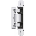 Charnière pour porte en verre TEG 310 2D 60 Alu.ma blanc 60kg cache ESG 8/10mm (Par 2)