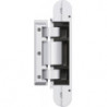 Charnière pour porte en verre TEG 310 2D 60 Alu.ma blanc 60kg cache ESG 8/10mm (Par 2)