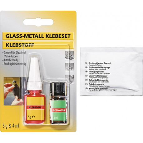 Set de colle verre/métal KCM pour plaques magnétiques KC 50 G 5 g, 4 ml