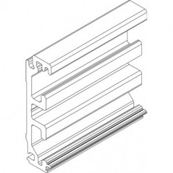 Profilé de compensation de cadre, fixation murale, aluminium L.2050mm Levolan 60/120 GEZE