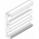 Profilé de compensation de cadre, fixation murale, aluminium, aspect acier inoxydableL.2450mm Levolan 60/120 GEZE